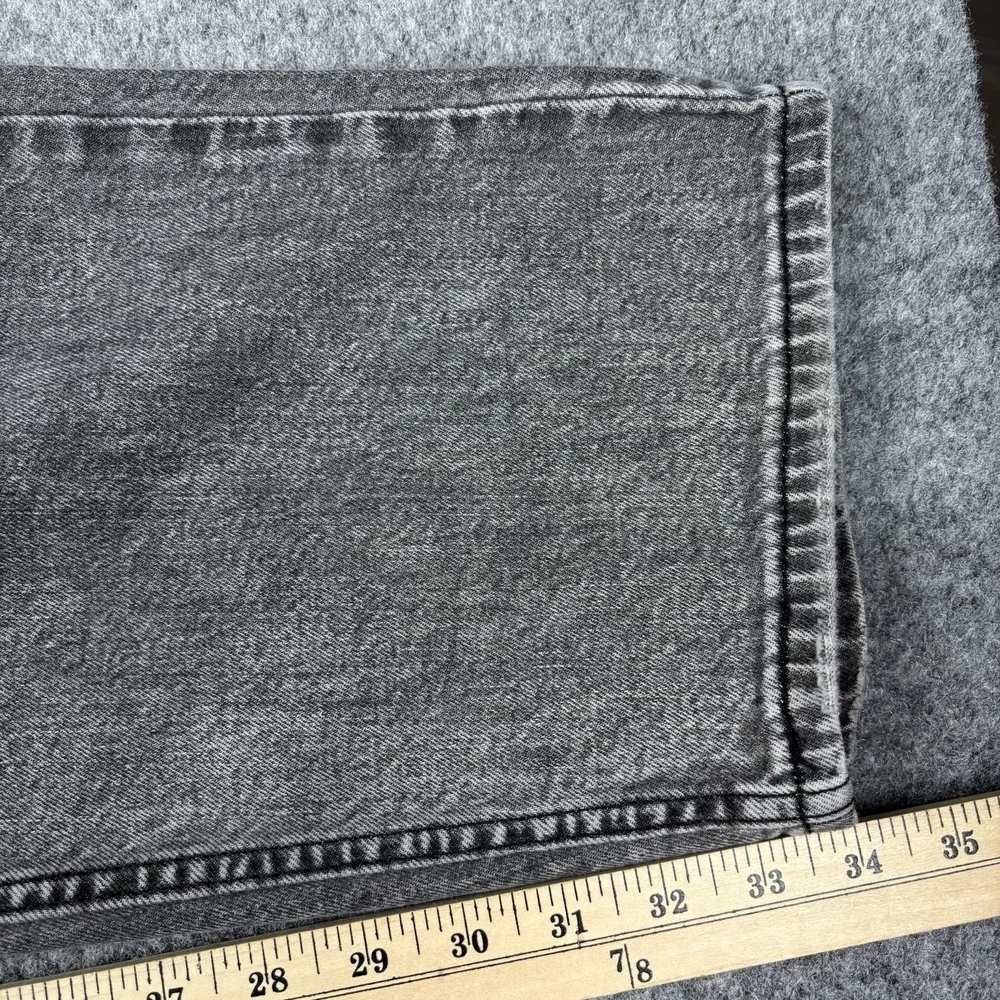 Levi's 502 Jeans Mens 48x38 (Fits 48x34)‎ Black Gray Wash Straight Leg Denim Y2K